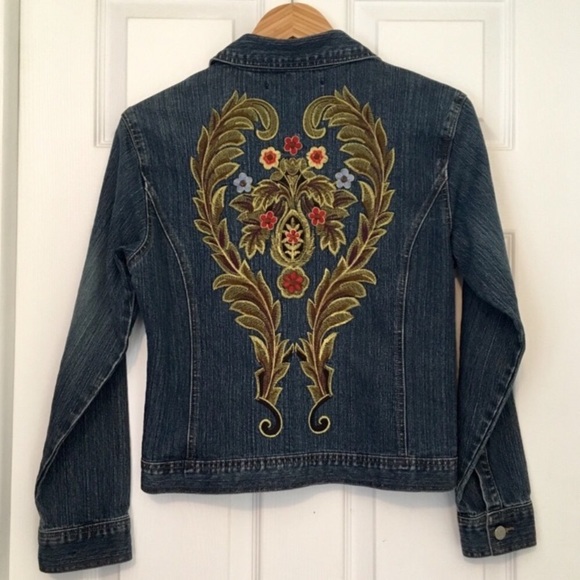 CAbi Jackets & Blazers - CABI Embellished Jean Jacket / Denim Coat (S)